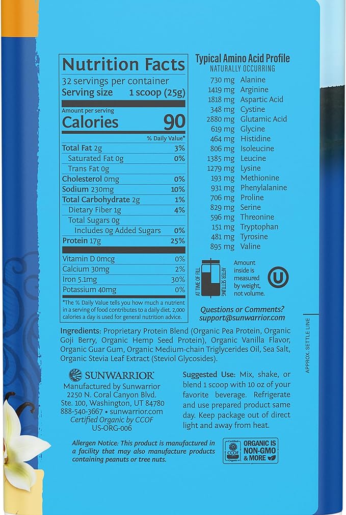 Vegan Protein Powder Plant-based Protein Powder 32 Servings 17g Protein