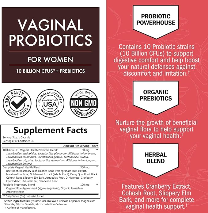 16in1 Vaginal Probiotics for Women (10 30 capsules