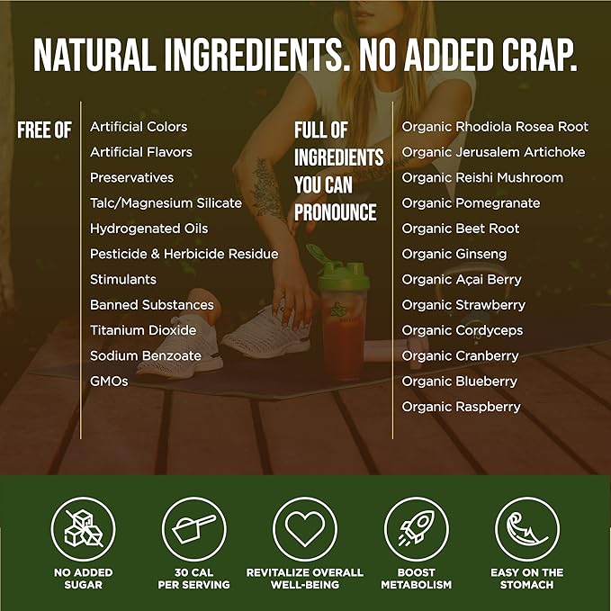 Organic Muscle Super Reds Powder 30 Servings