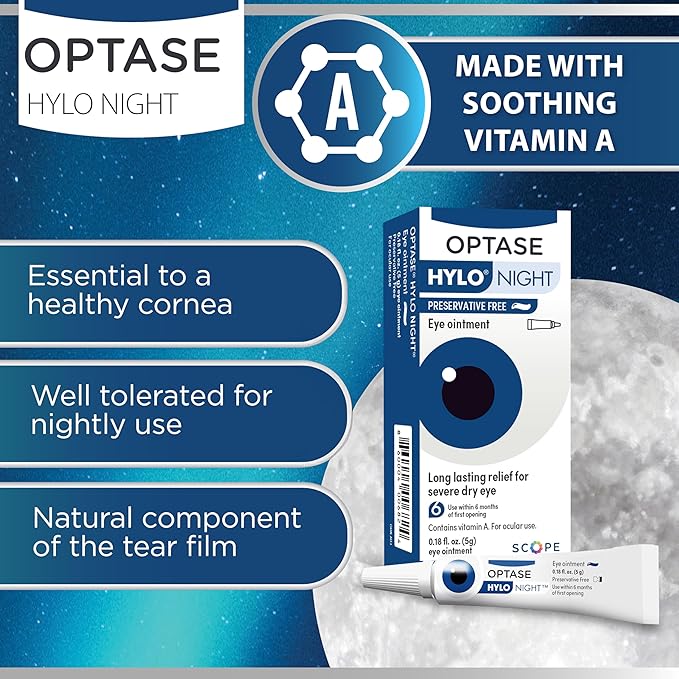 Optase HYLO Night Eye Ointment .18 oz
