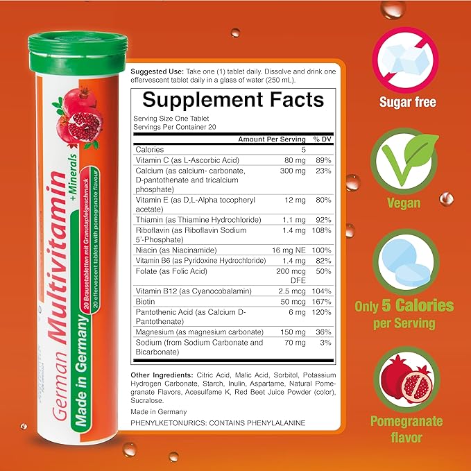 T&D German Multvitamin + Minerals 10 2 Minerals 40 Vegan