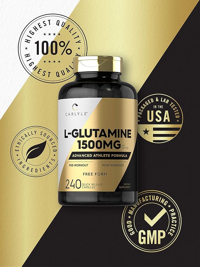 Carlyle L Glutamine Capsules 1500mg | 240 Count