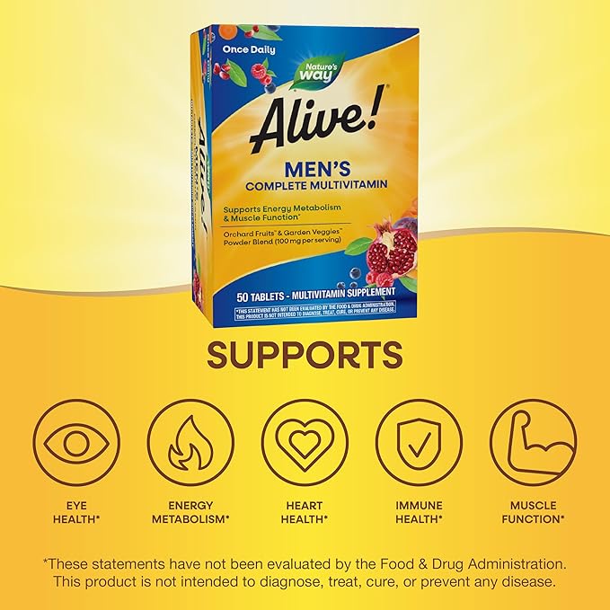 Nature's Way Alive! Men's Complete Multivitamin, 50 Tablets