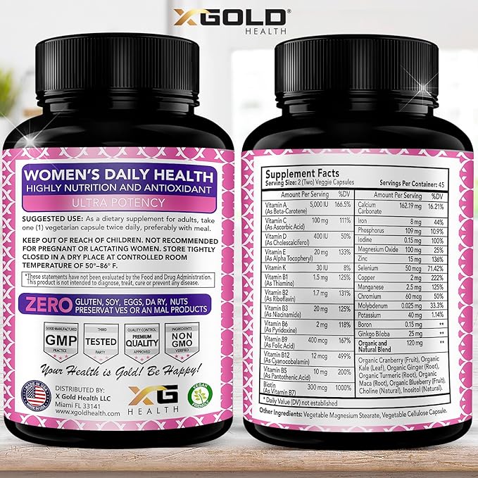 Vegan Women's Daily Multivitamin 50 Plus -90 Capsules