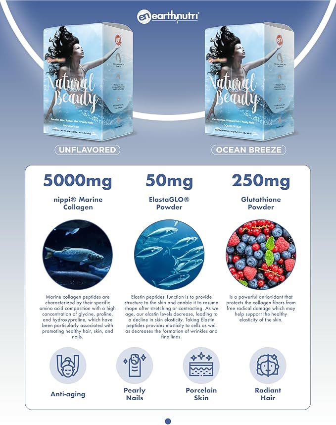 EarthNutri Natural Beauty Marine Collagen Peptides (30 Stick