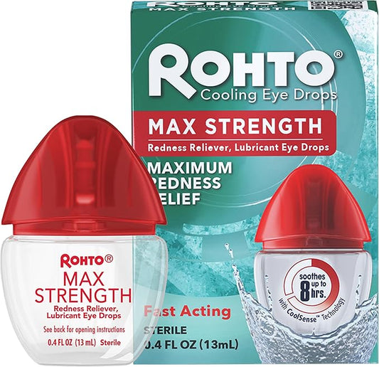 Rohto Maximum Strength Eye Drops, Redness 1