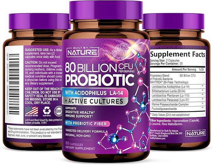 80 Billion CFU Probiotic 60 Capsules