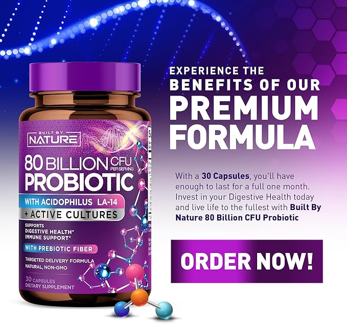80 Billion CFU Probiotic 30 Capsules