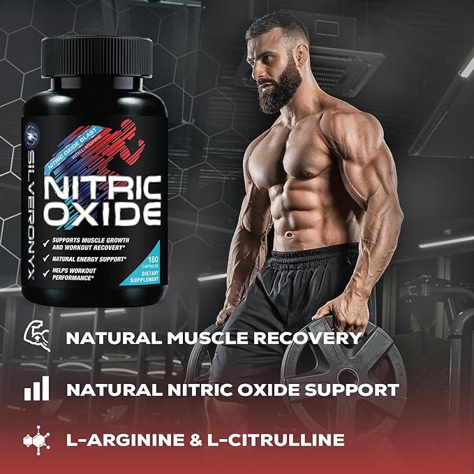 Extra Strength Nitric Oxide Supplement L 3X Strength 180 Capsules