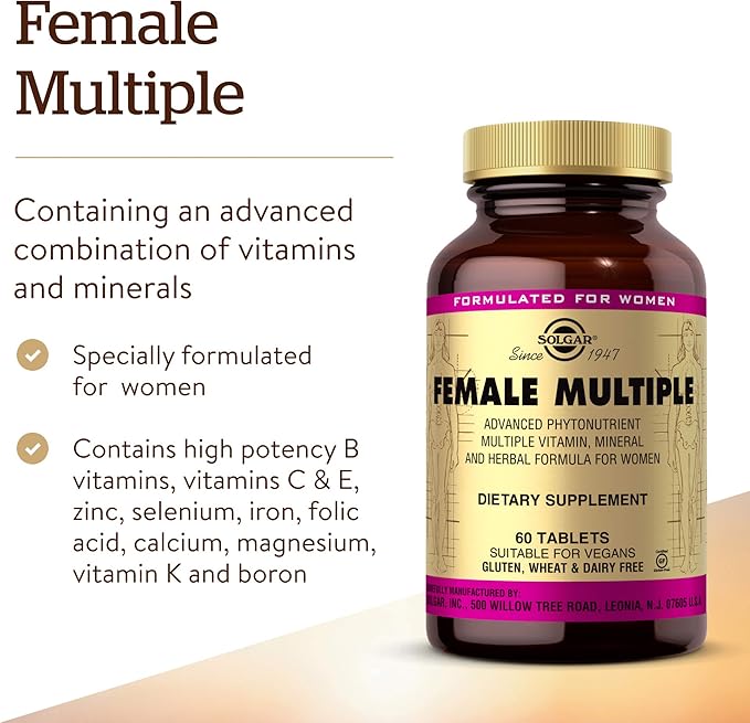 Solgar Female Multiple, 60 Tablets 20 Servings