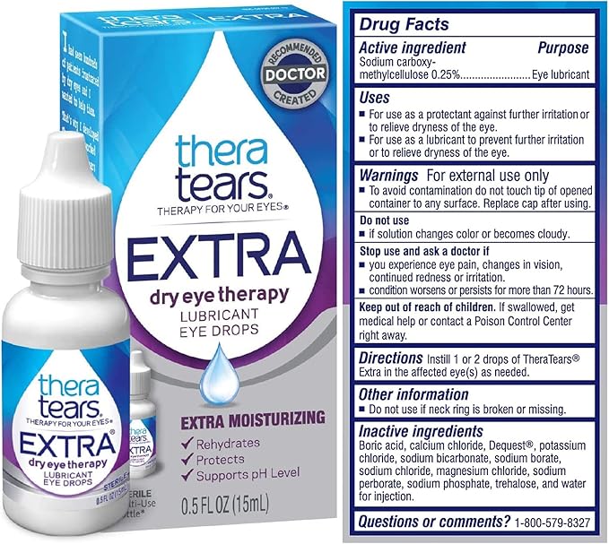 TheraTears 1200mg Omega 3 Supplement E,90 Count Therapy,15 mL,0.5 mL,0.5 Fl