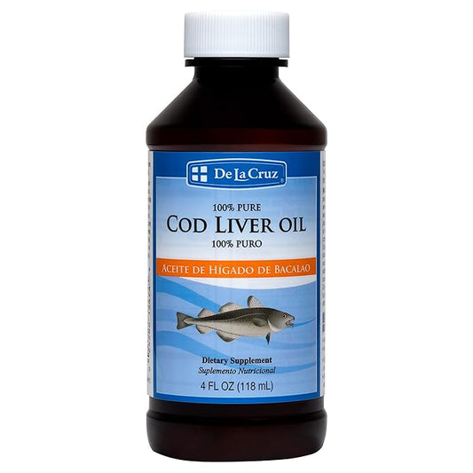 De La Cruz Cod Liver Oil Liquid 4 FL (118 mL)