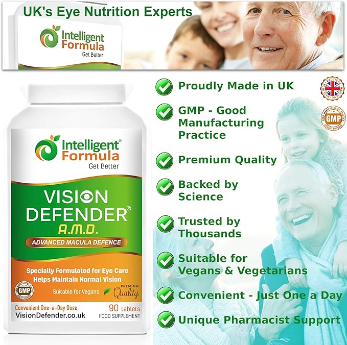 AREDS2 VISION DEFENDER AMD Supplement: Lutein, 2 Eye 3 Months (90 tablets)