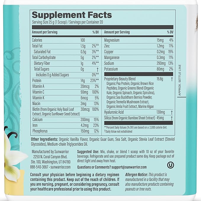 Vegan Collagen Protein Powder Plant-based 20 Servings