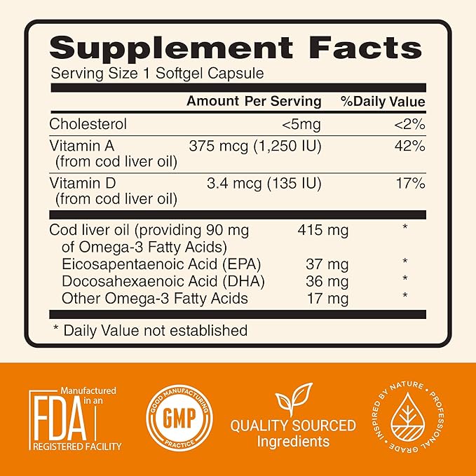 FIQ - Cod Liver IQ: Cod 3 Fatty 100 Capsules