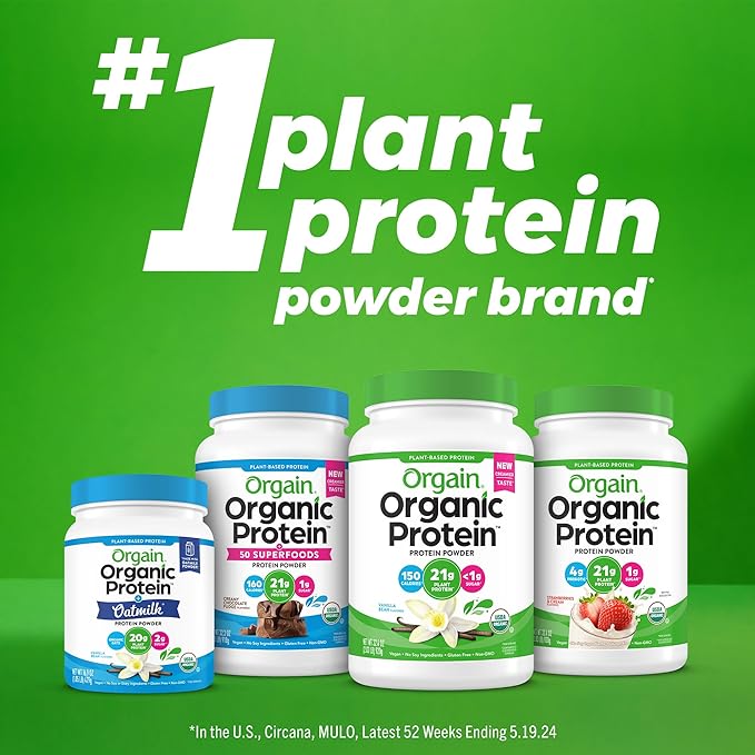 Orgain Organic Simple Vegan Protein Powder, 20g Plant 1.25lb
