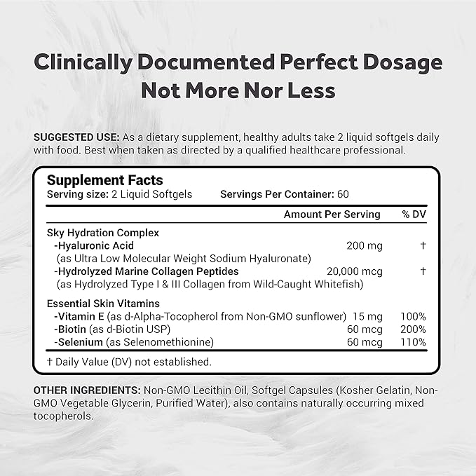 Naturalis Hyaluronic Acid 200mg, 10x Better 120 Softgels