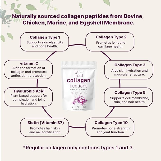 Micro Ingredients Multi Collagen Protein Powder, 2 Pounds