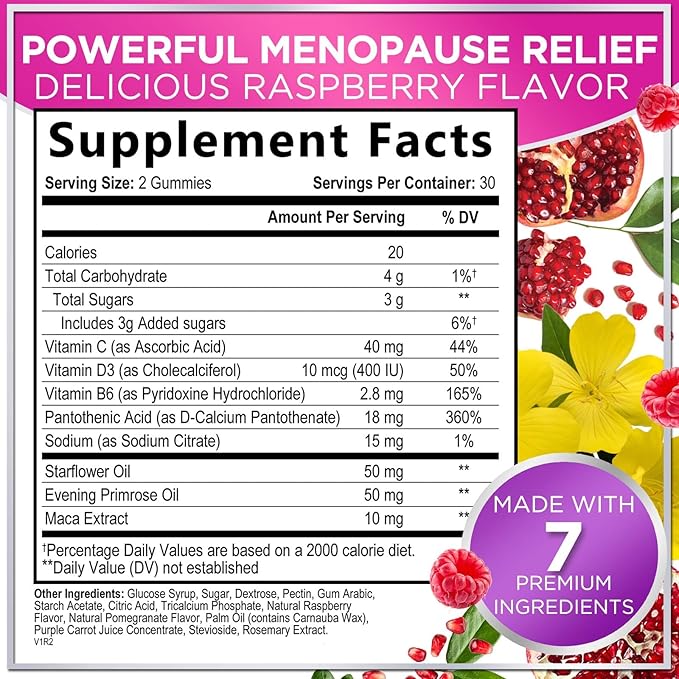 Menopause Relief Gummies (30 Servings) 60 Gummies