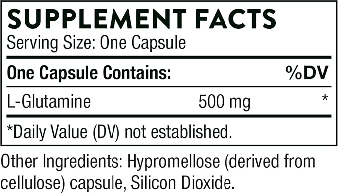 Thorne L-Glutamine - Amino Acid Supplement 90 Capsules