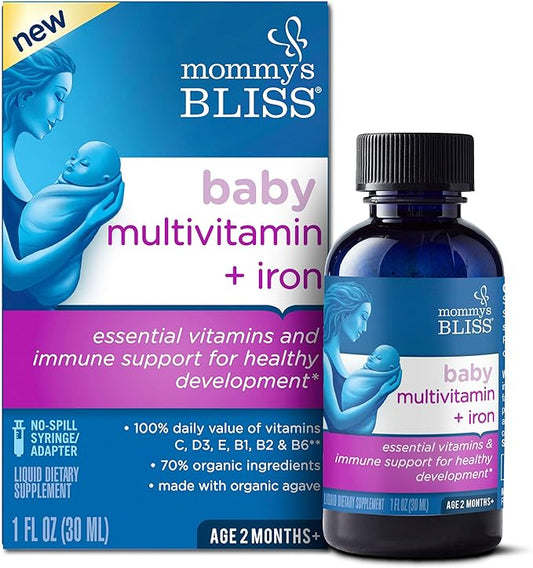 Mommy's Bliss Baby Multivitamin + Iron, 2 Months+, 30 ml,