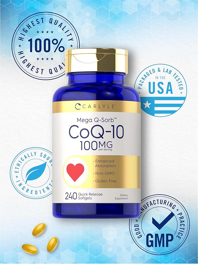 Carlyle CoQ10 100mg 240 Softgels Q-10 |
