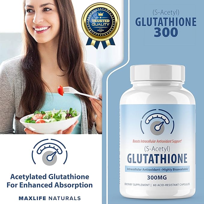 S-Acetyl L-Glutathione 300mg PER Capsule 60 300mg Acid 300mg