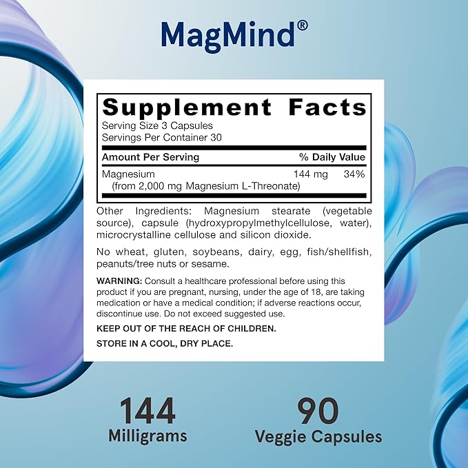 Jarrow Formulas MagMind Brain Health 90 Capsules, 30 Day