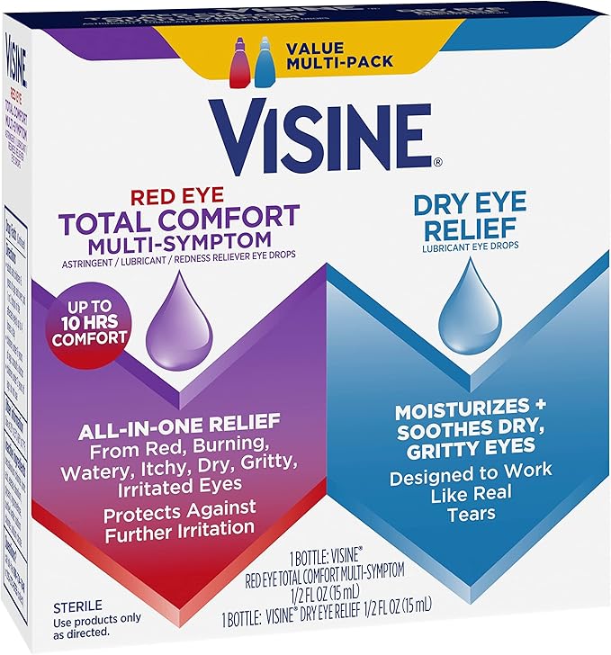 Visine Red Eye Total Comfort Multi-Symptom 2 Items