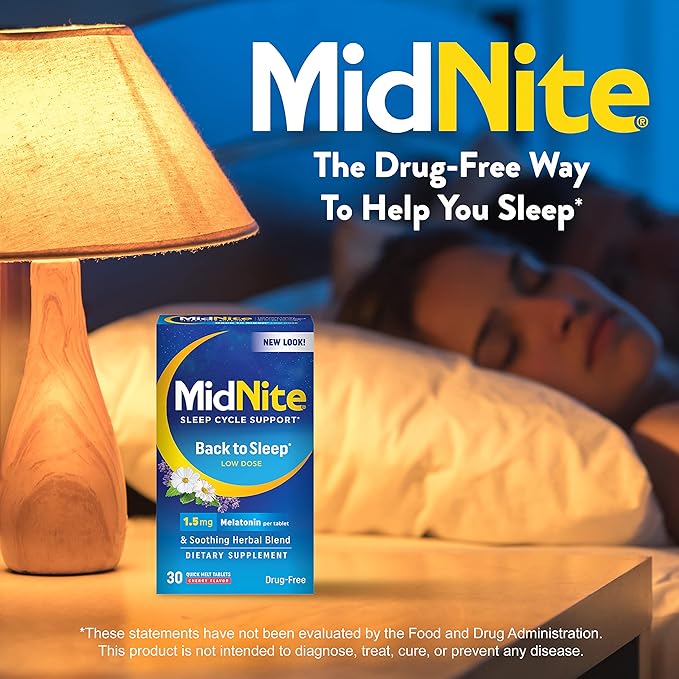 MidNite Sleep Aid Cherry Tablets 30 150 Count