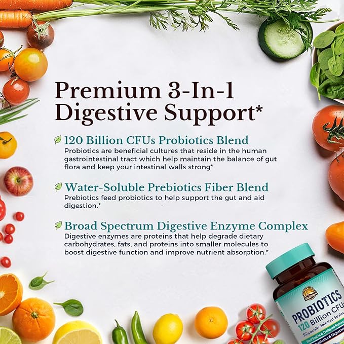 Vitalitown Probiotics 120 Billion CFUs 36 Strains, 1 | 60 Delayed