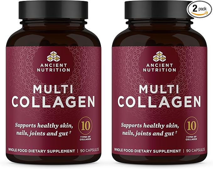 Ancient Nutrition Collagen Peptides Capsules Supplement, 90 Count (2 Pack)