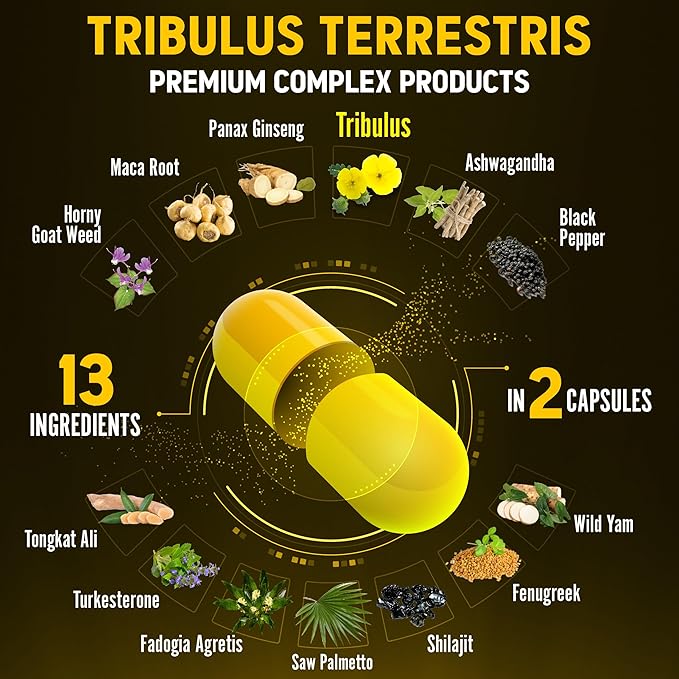 13in1 Tribulus Terrestris Capsules 16000mg Per 120 Counts