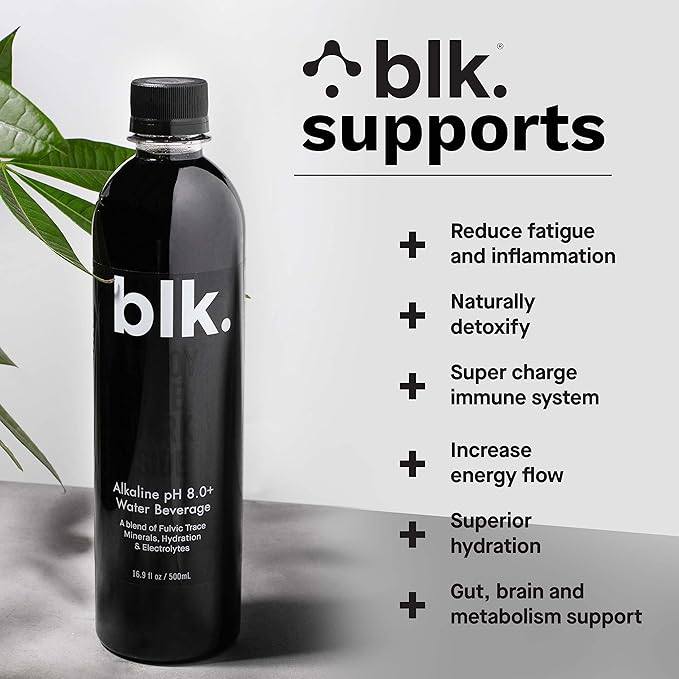12ct Natural Mineral Alkaline Water 16.9oz and 1ct Concentrated blk. Drops and Bioavailable Fulvic & Humic Acid Over 77 Trace Minerals Helps Repair & Restore Cells in Your Body