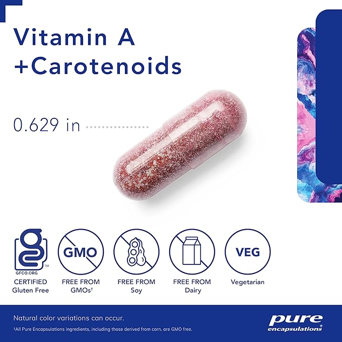 Pure Encapsulations Vitamin A + Carotenoids 90 Capsules