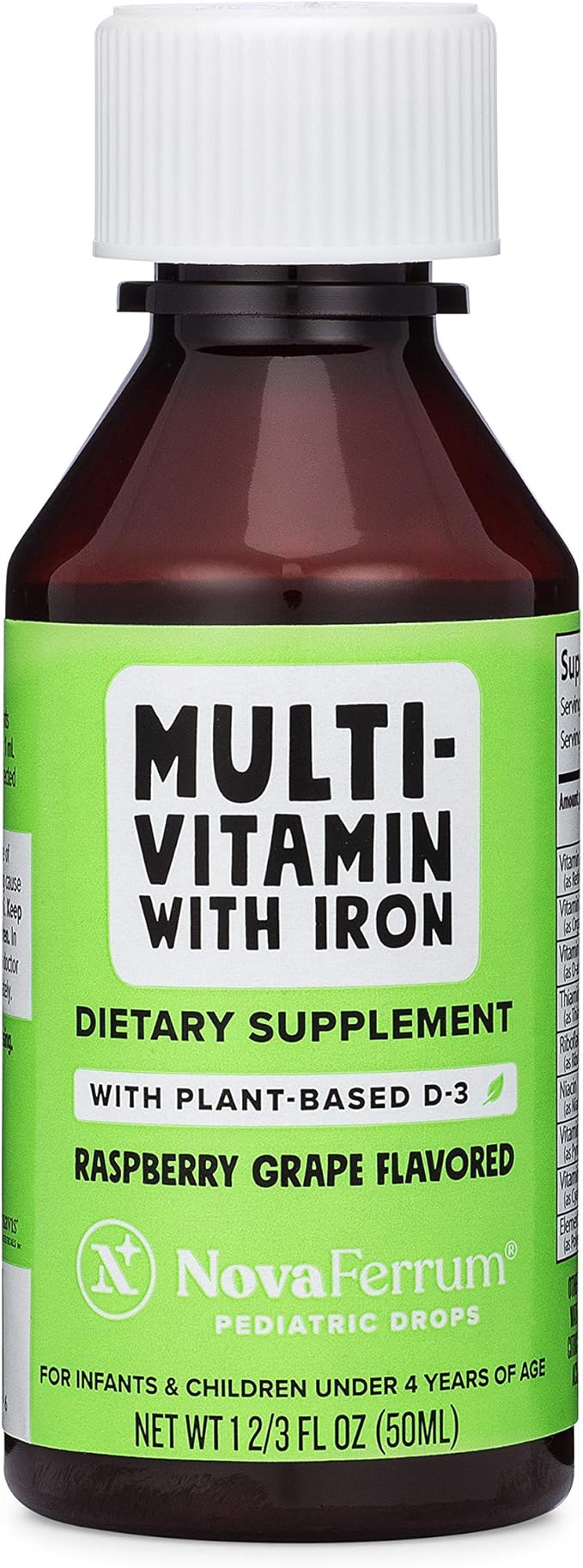 NovaFerrum Delish | Vegan Multivitamin D-3 | 1.69 Fl (50 mL)