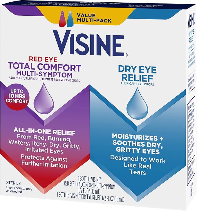 Visine Red Eye Total Comfort Multi-Symptom 2 Items