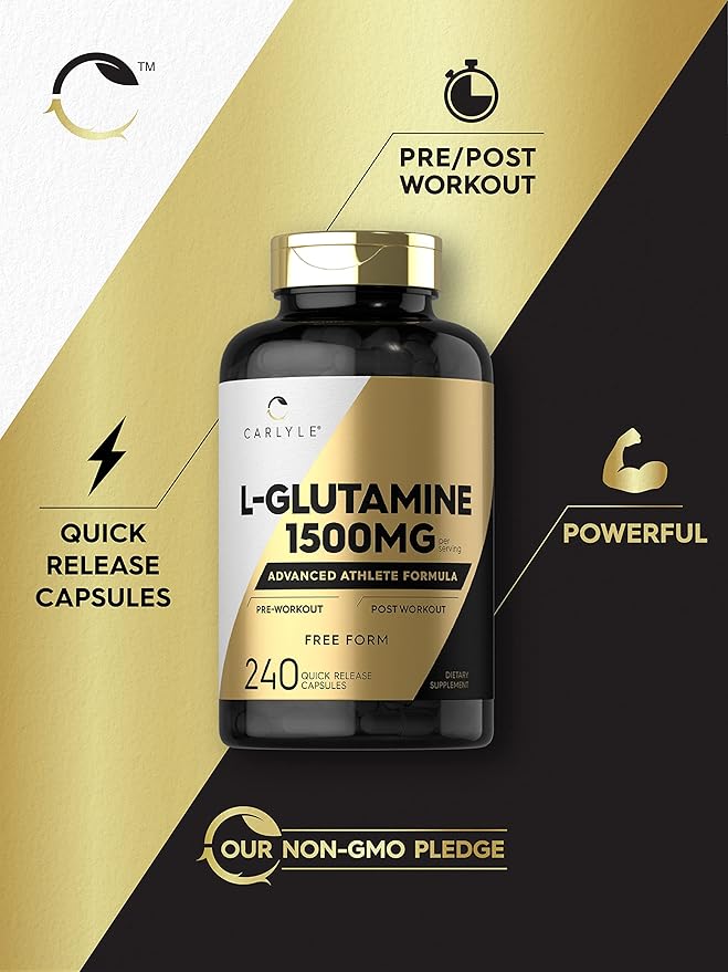 Carlyle L Glutamine Capsules 1500mg | 240 Count