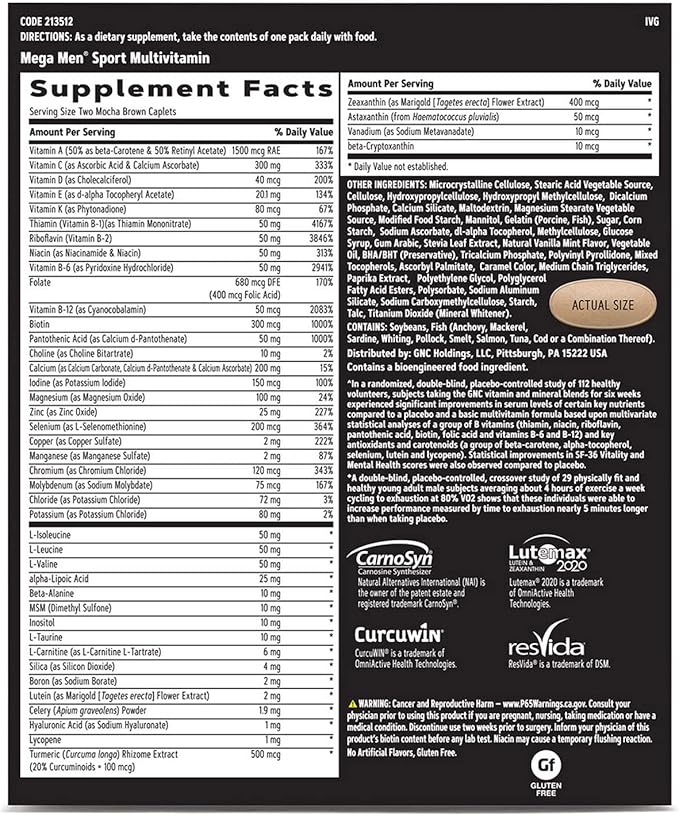 GNC AMP Men's Extreme Training Vitapak 5-Step Daily 30 Count