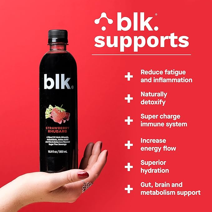 12ct Strawberry Rhubarb and 1ct Concentrated blk. Drops and Bioavailable Fulvic & Humic Acid Over 77 Trace Minerals Helps Repair & Restore Cells & Essential Minerals in Your Body