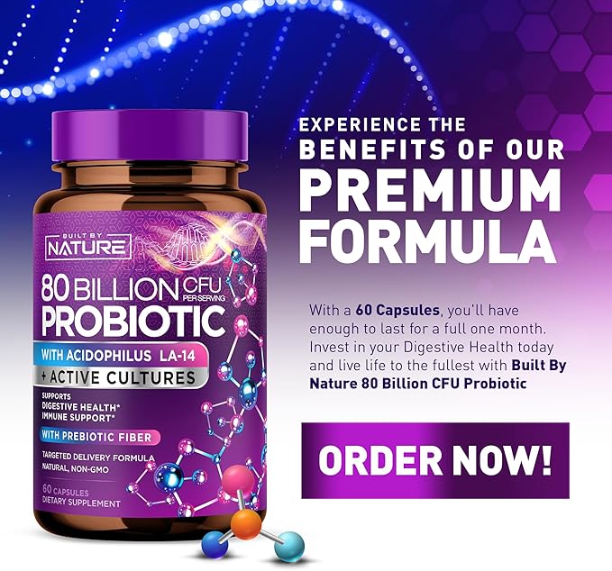 80 Billion CFU Probiotic 60 Capsules
