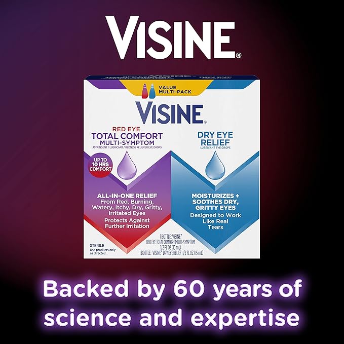 Visine Red Eye Total Comfort Multi-Symptom 2 Items