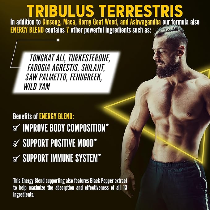 13in1 Tribulus Terrestris Capsules 16000mg Per 120 Counts