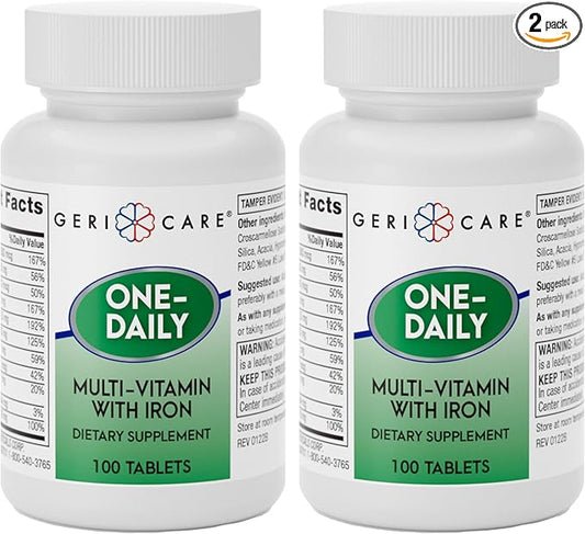 GeriCare One-Daily Multi-Vitamin with Iron, 100 Count 2)