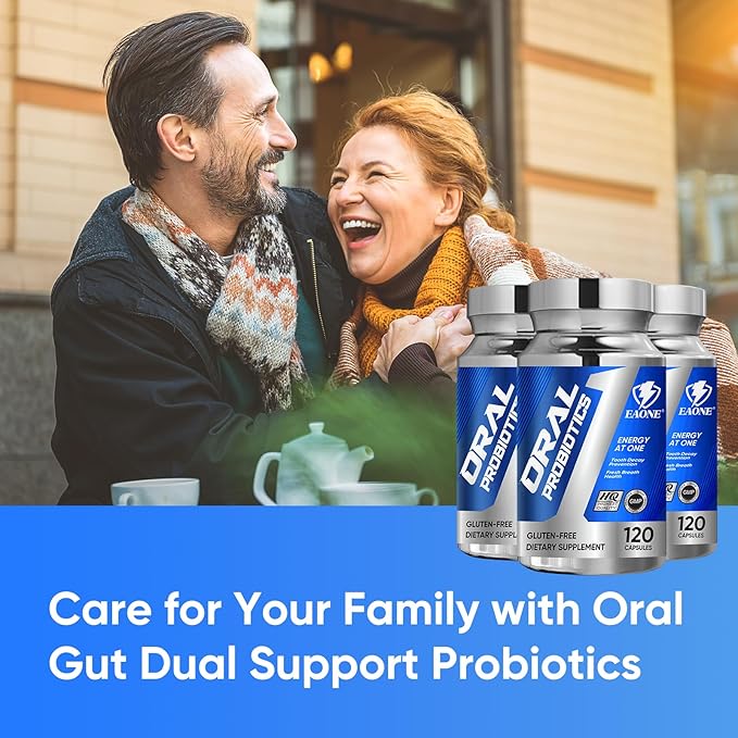 120 Capsules Oral Probiotics, Enhanced Super Digestive Enzymes & Probiotics-Oral Gut Dual Support-8 Strains 22 Billion CFUs-Bad Breath Treatment for Adults -Probiotics for Women and Men
