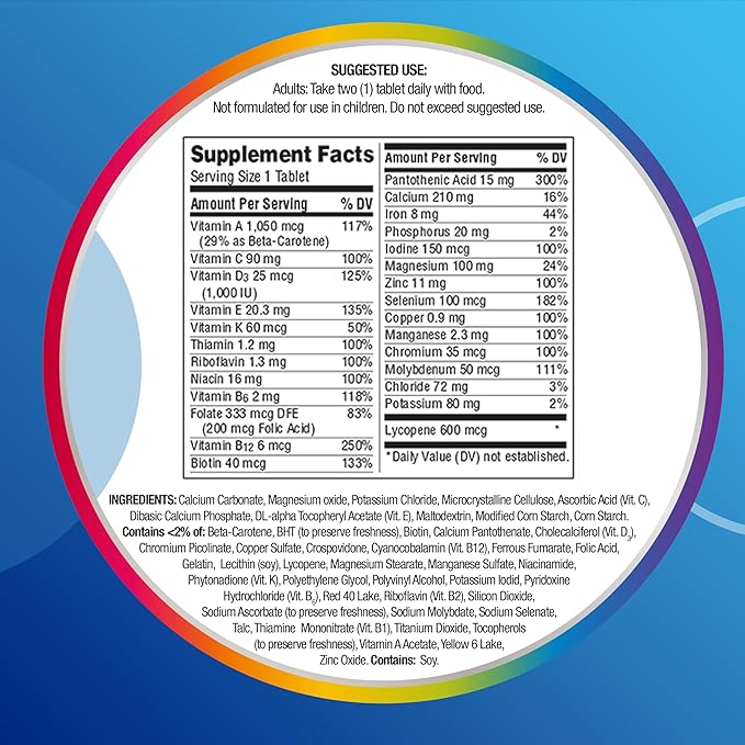 Centrum Multivitamin for Men, Multivitamin/Multimineral Supplement D3, B 200 Count