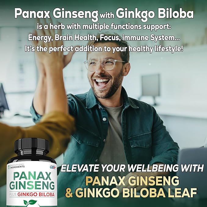 1000mg Korean Red Panax Ginseng and 60 Vegan