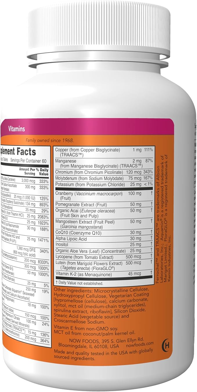 NOW Supplements, Eve™ Women's Multivitamin CoQ10, plus 180 Tablets