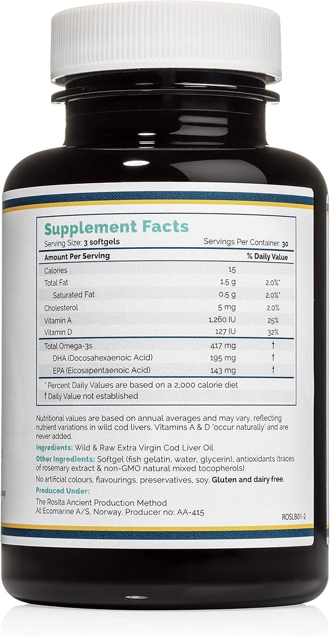 Rosita Extra Virgin Cod Liver Oil 90 Count