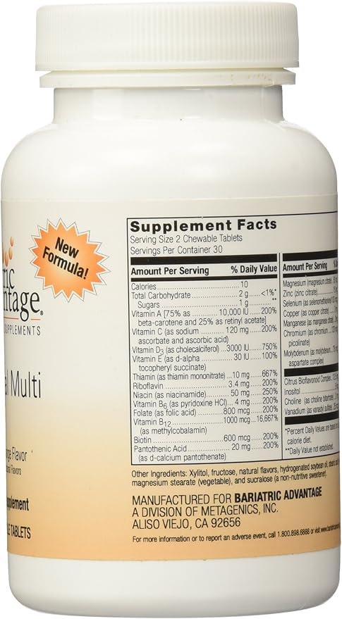 Bariatric Advantage Essential Multivitamin without Iron 200 DV 60 Tablets